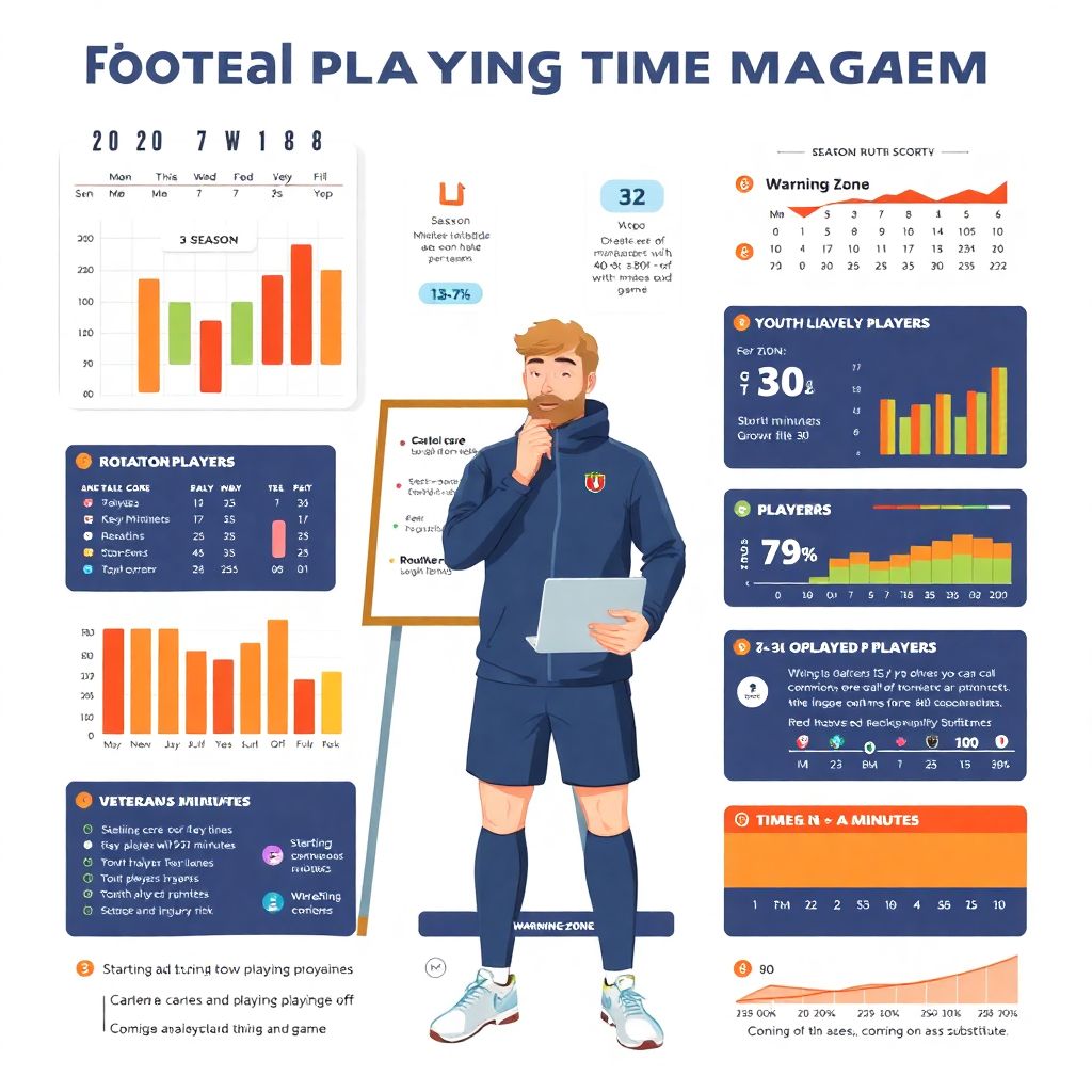 Анализ распределения игрового времени в основном составе футболистов клуба