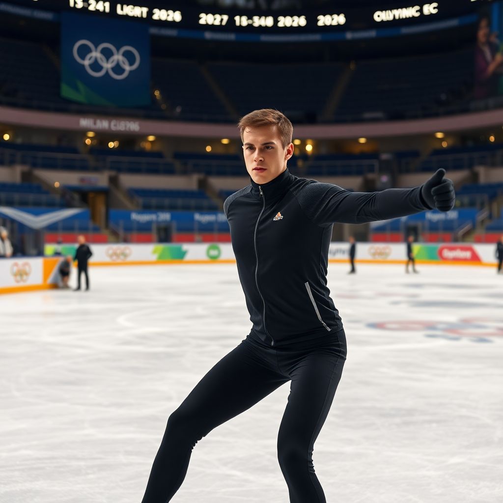 Трансляция последней тренировки Петра Гуменника перед Олимпиадой в Милане